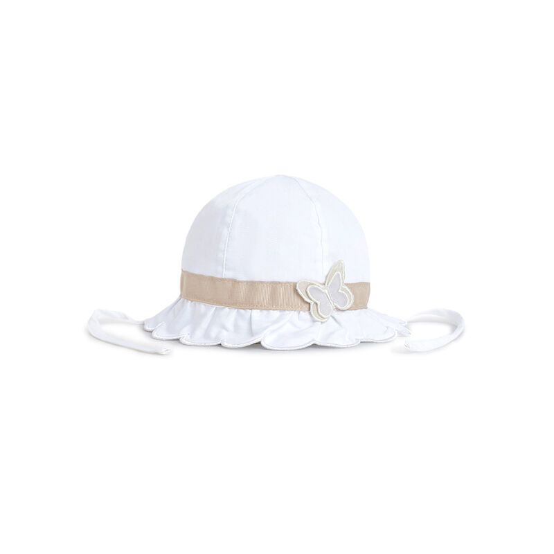Girls White Knitted Hat image number 0